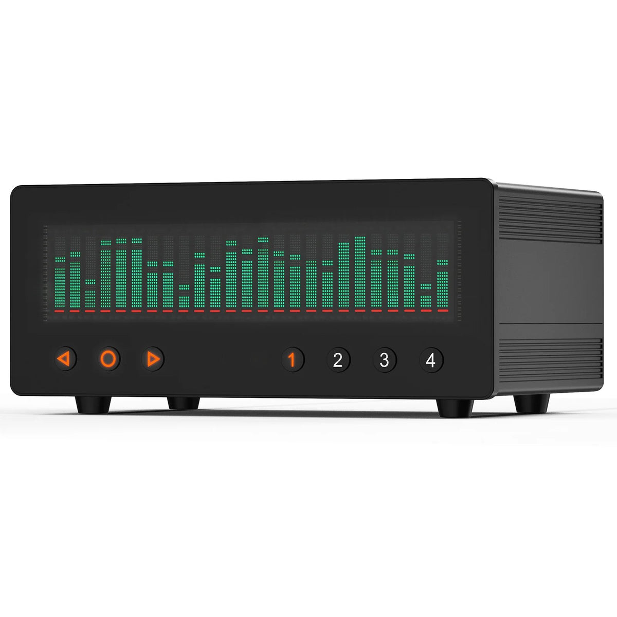 Douk Audio VFD253-PRO – Selector de Audio 4 Canales con Pantalla de Espectro Musical VFD de 25 Bandas