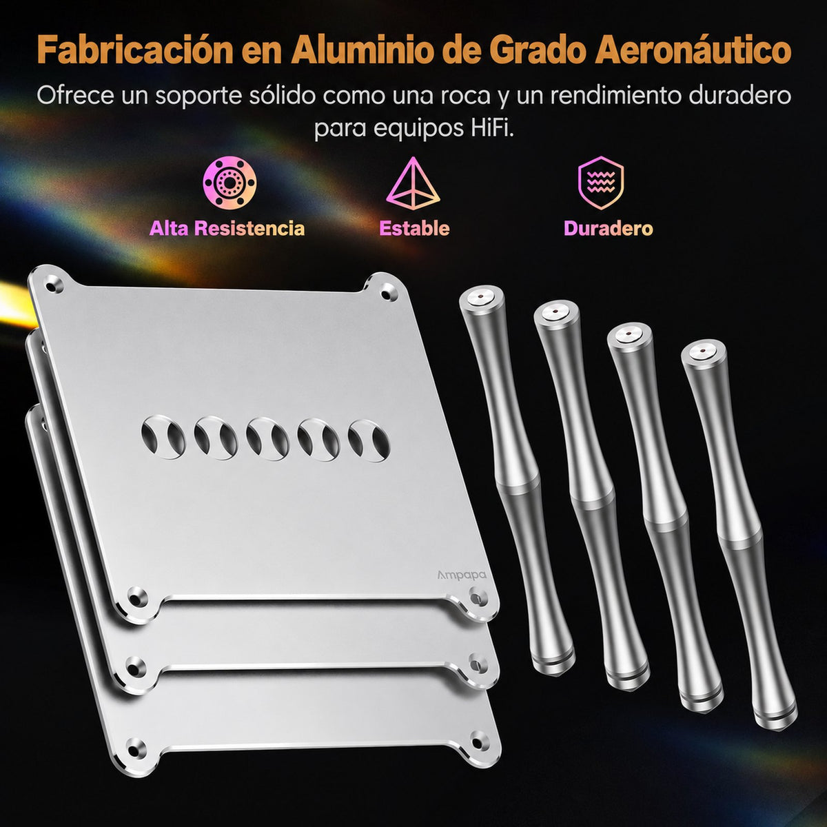 Paneles y patas de aluminio grado aeronáutico del rack BK1