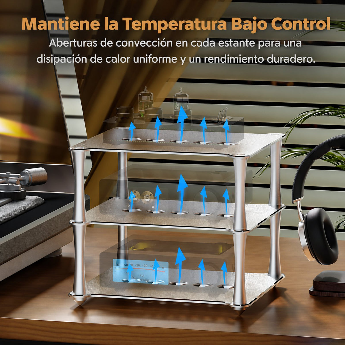 Aberturas de ventilación del rack BK1 para disipar el calor de los equipos