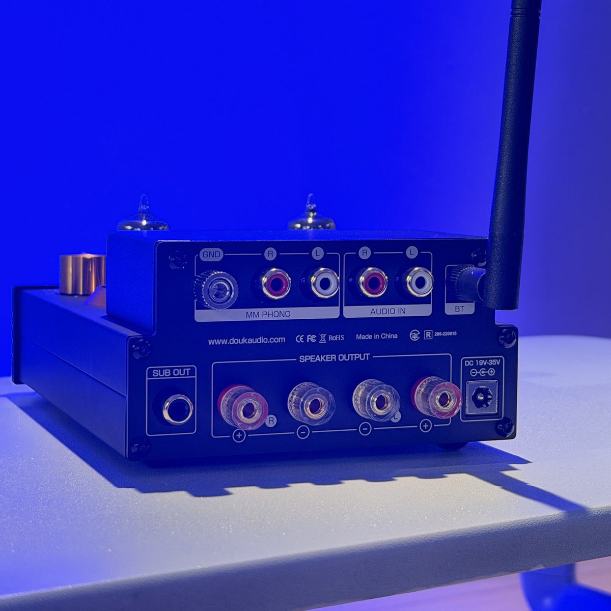 Douk Audio X1 – Amplificador Híbrido a Válvulas 160W×2 (máx.) con Bluetooth aptX-HD y Entrada Phono MM