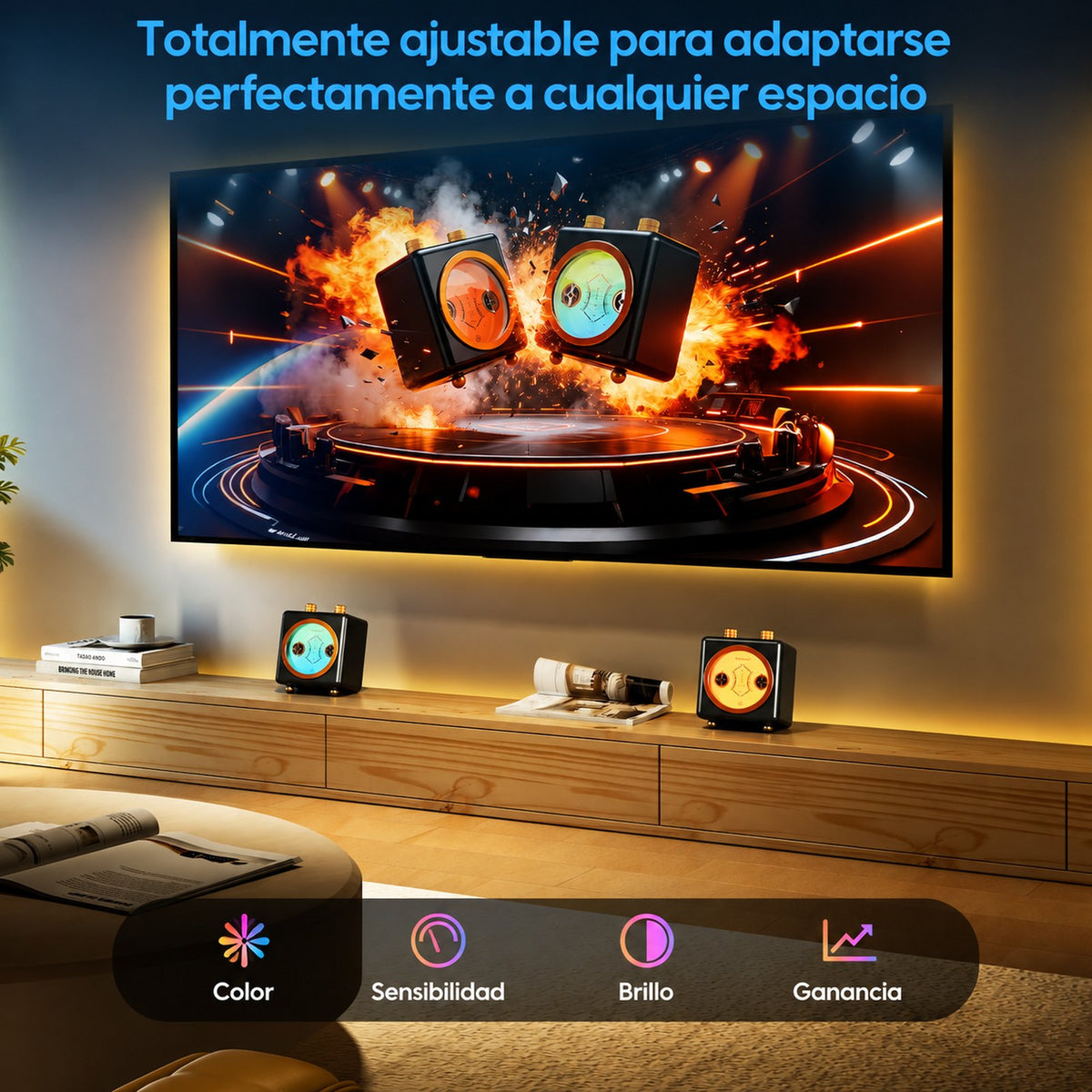 VU360 con ajuste de color, sensibilidad, brillo y ganancia