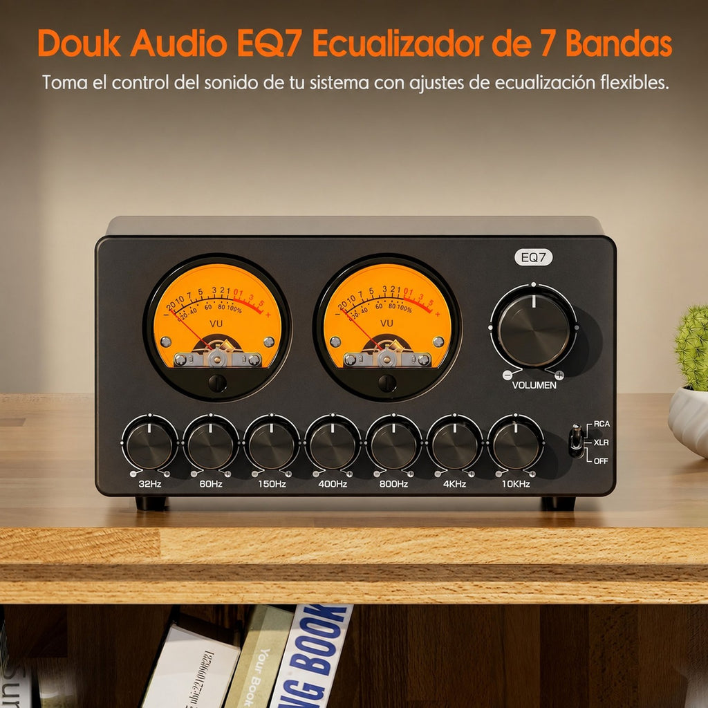 Douk Audio EQ7, ecualizador de 7 bandas sobre mueble
