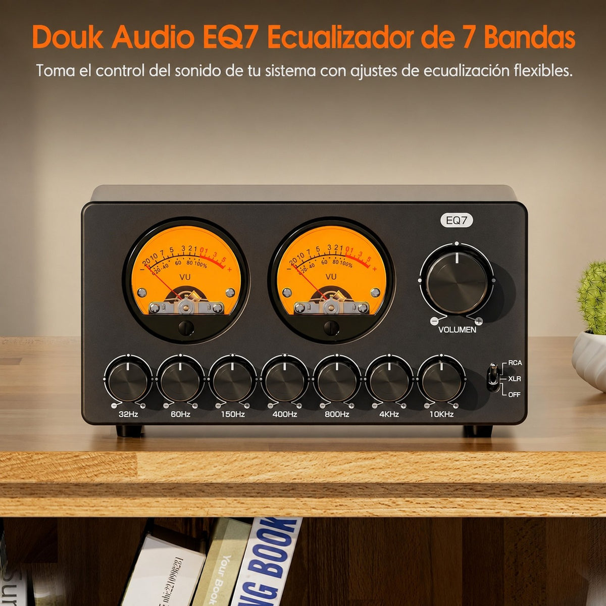 Douk Audio EQ7, ecualizador de 7 bandas sobre mueble