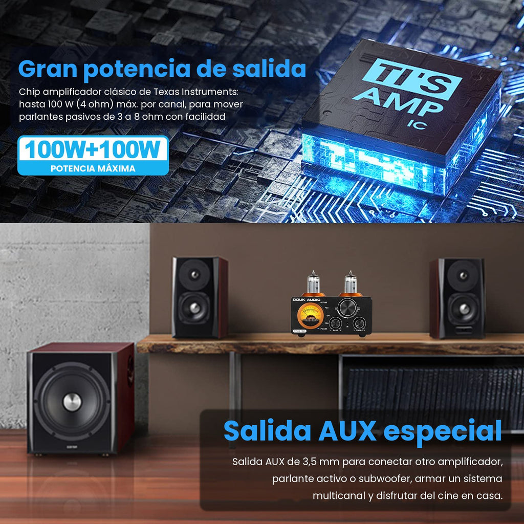 ST-01 PRO de 100 W x 2 máx. con salida AUX para subwoofer