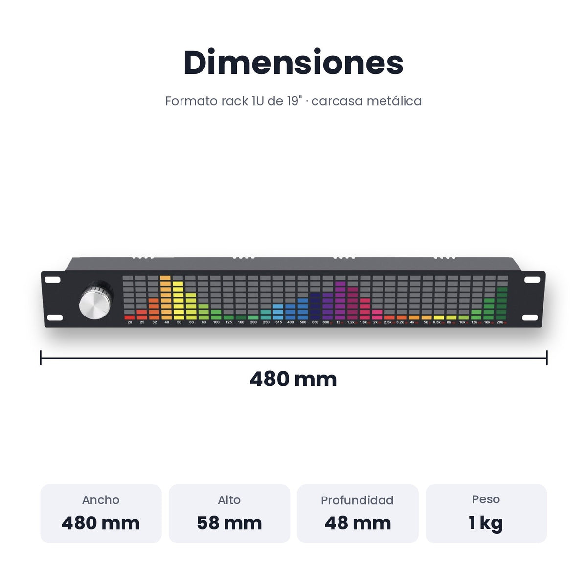 Douk Audio TZT-2 – Ecualizador Digital DSP de 15 Bandas con Pantalla de Espectro de 31 Bandas y Control Remoto